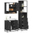 3 Piece Bathroom Furniture Set Engineered Wood
