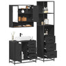 3 Piece Bathroom Furniture Set Engineered Wood