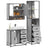 3 Piece Bathroom Furniture Set Engineered Wood
