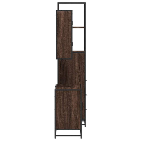 3 Piece Bathroom Furniture Set Engineered Wood