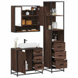 3 Piece Bathroom Furniture Set Engineered Wood
