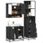 3 Piece Bathroom Furniture Set Engineered Wood