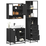 3 Piece Bathroom Furniture Set Engineered Wood