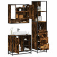 3 Piece Bathroom Furniture Set Engineered Wood