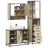 3 Piece Bathroom Furniture Set  Engineered Wood