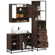 3 Piece Bathroom Furniture Set  Engineered Wood