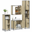 4 Piece Bathroom Furniture Set  Engineered Wood