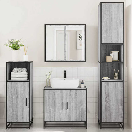 4 Piece Bathroom Furniture Set  Engineered Wood