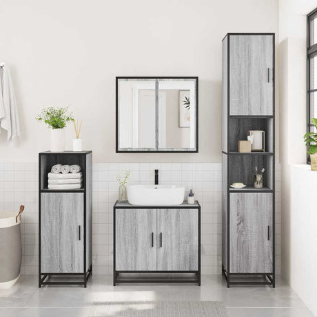 4 Piece Bathroom Furniture Set  Engineered Wood