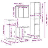 4 Piece Bathroom Furniture Set  Engineered Wood
