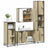 4 Piece Bathroom Furniture Set  Engineered Wood