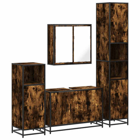 4 Piece Bathroom Furniture Set  Engineered Wood