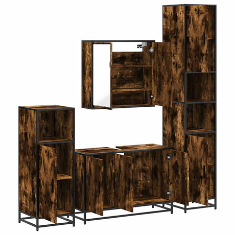 4 Piece Bathroom Furniture Set  Engineered Wood