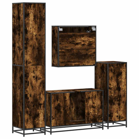 4 Piece Bathroom Furniture Set  Engineered Wood