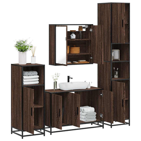 4 Piece Bathroom Furniture Set  Engineered Wood