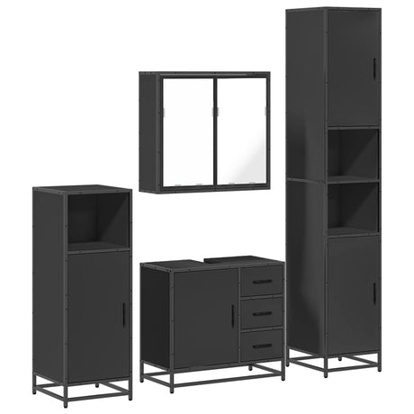 4 Piece Bathroom Furniture Set  Engineered Wood