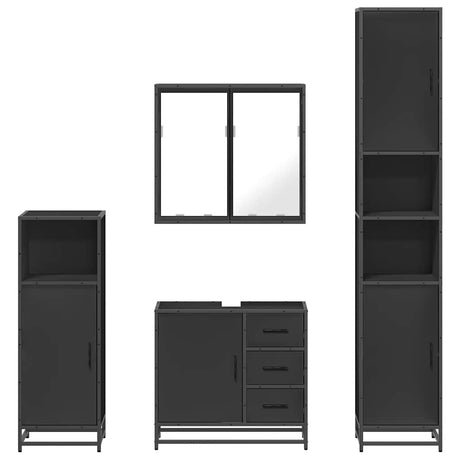 4 Piece Bathroom Furniture Set  Engineered Wood