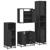 4 Piece Bathroom Furniture Set  Engineered Wood