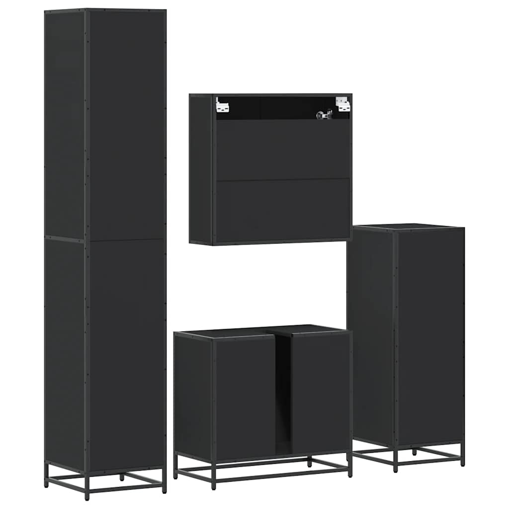 4 Piece Bathroom Furniture Set  Engineered Wood