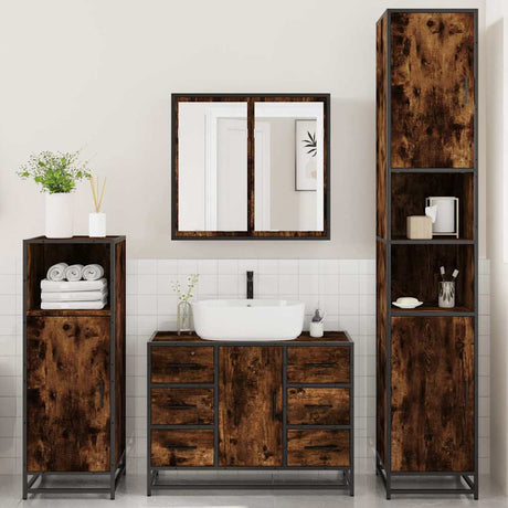 4 Piece Bathroom Furniture Set  Engineered Wood