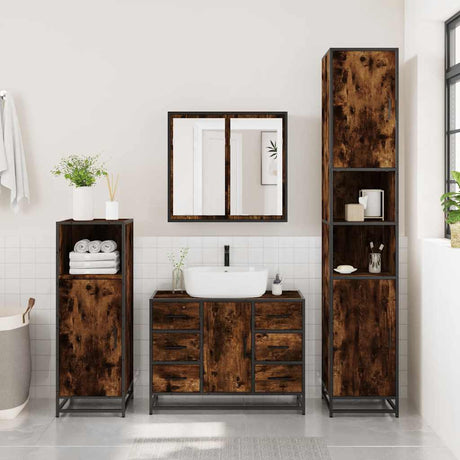 4 Piece Bathroom Furniture Set  Engineered Wood