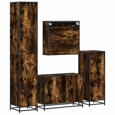 4 Piece Bathroom Furniture Set  Engineered Wood