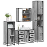 4 Piece Bathroom Furniture Set  Engineered Wood