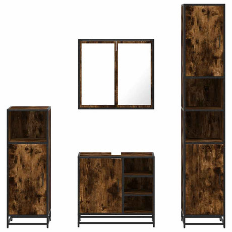 4 Piece Bathroom Furniture Set  Engineered Wood