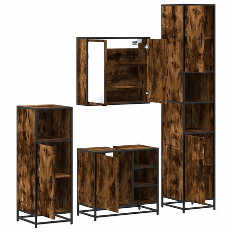 4 Piece Bathroom Furniture Set  Engineered Wood