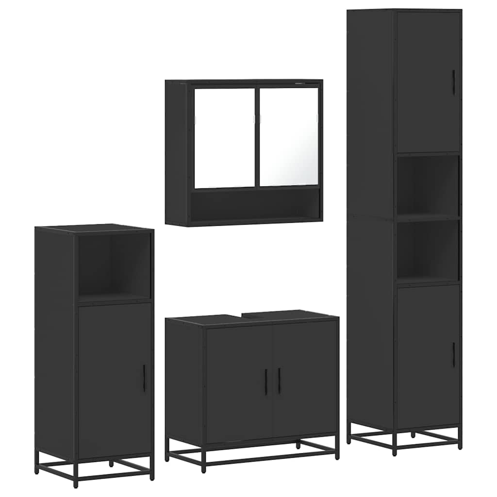 4 Piece Bathroom Furniture Set  Engineered Wood