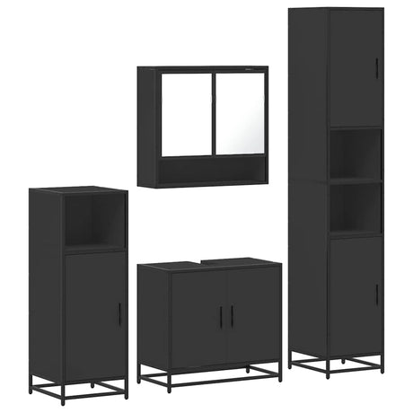 4 Piece Bathroom Furniture Set  Engineered Wood