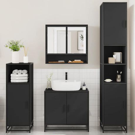 4 Piece Bathroom Furniture Set  Engineered Wood