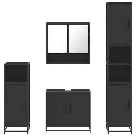 4 Piece Bathroom Furniture Set  Engineered Wood