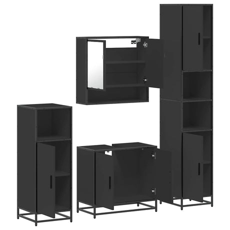 4 Piece Bathroom Furniture Set  Engineered Wood