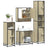 4 Piece Bathroom Furniture Set  Engineered Wood