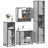 4 Piece Bathroom Furniture Set  Engineered Wood
