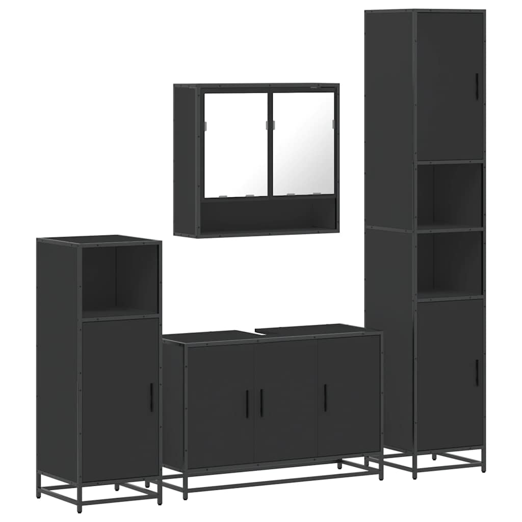 4 Piece Bathroom Furniture Set  Engineered Wood