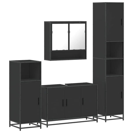 4 Piece Bathroom Furniture Set  Engineered Wood