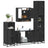 4 Piece Bathroom Furniture Set  Engineered Wood