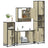 4 Piece Bathroom Furniture Set  Engineered Wood