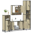 4 Piece Bathroom Furniture Set  Engineered Wood