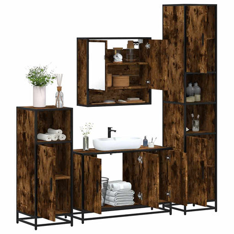 4 Piece Bathroom Furniture Set  Engineered Wood