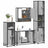 4 Piece Bathroom Furniture Set  Engineered Wood