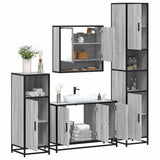 4 Piece Bathroom Furniture Set  Engineered Wood