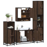 4 Piece Bathroom Furniture Set  Engineered Wood