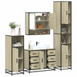4 Piece Bathroom Furniture Set  Engineered Wood
