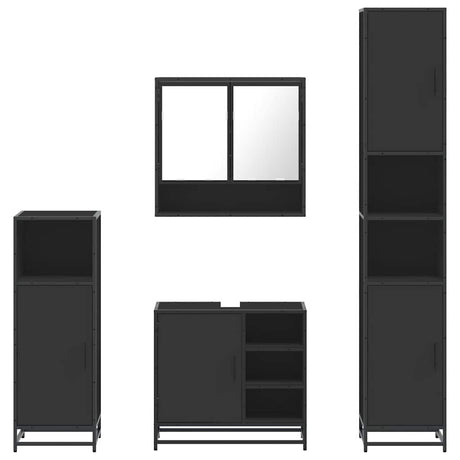 4 Piece Bathroom Furniture Set  Engineered Wood