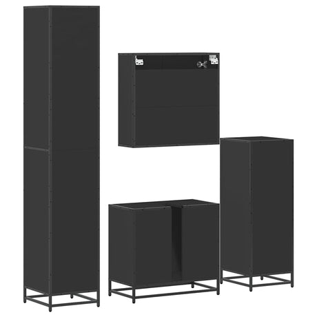 4 Piece Bathroom Furniture Set  Engineered Wood