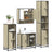 4 Piece Bathroom Furniture Set  Engineered Wood
