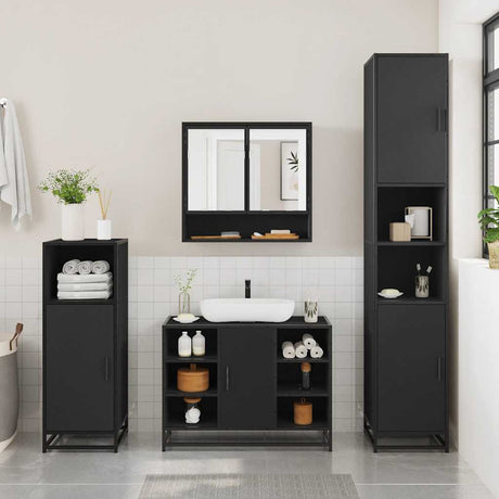 4 Piece Bathroom Furniture Set  Engineered Wood